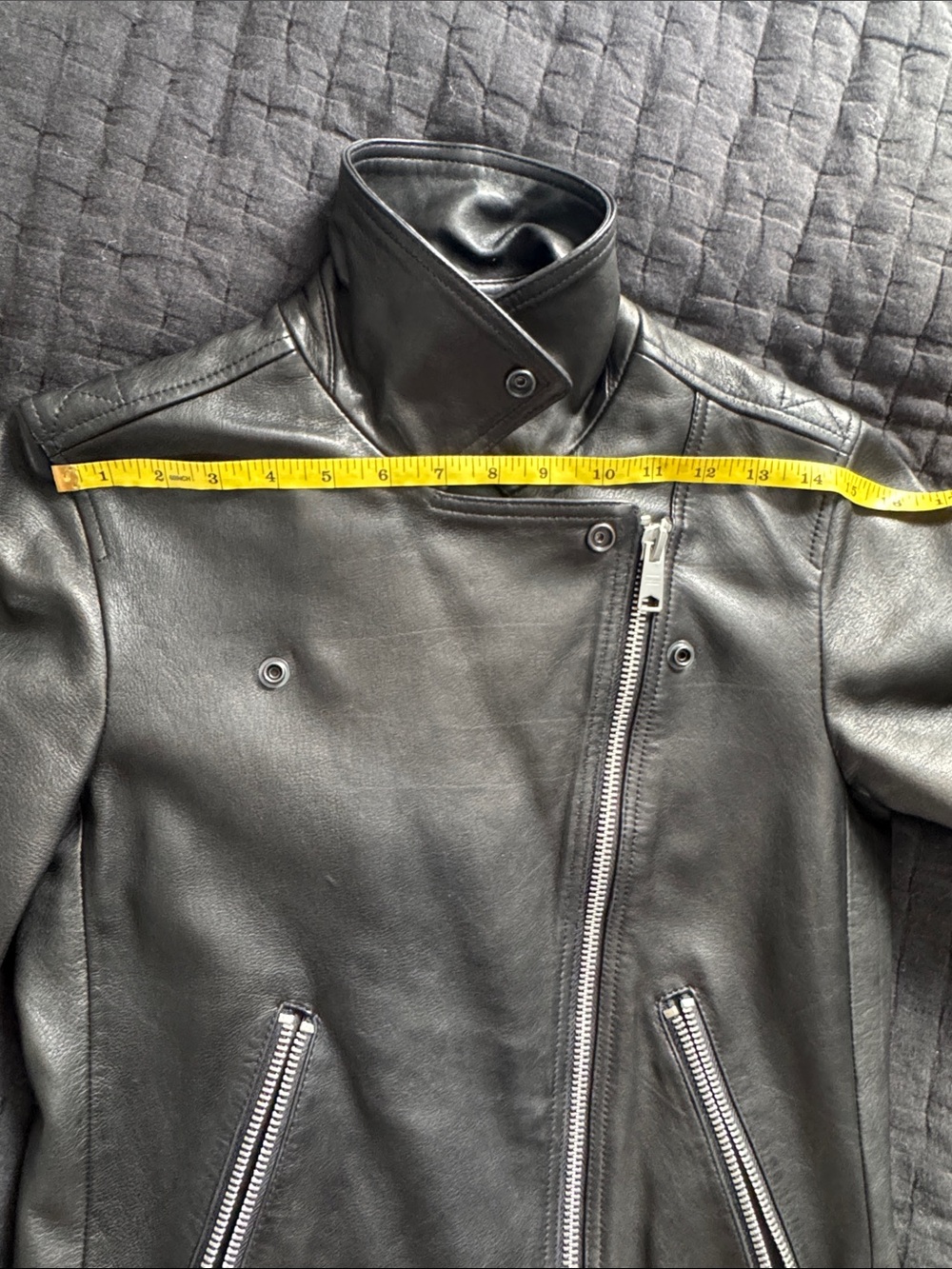 ALLSAINTS. NEW Dalby Slim Fit Leather Biker Jacket - Picture 11 of 13